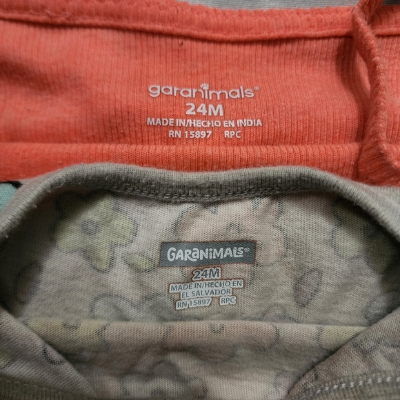 Garanimals Baby Girls' 2-Piece Set - Floral Tee & Ribbed Bodysuit, Size 24 Month - Picture 4 of 5